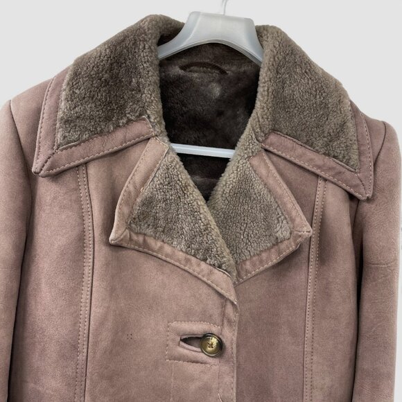Vintage Sheepskin Shearling Jeno De Paris Women's 14 Canada Made Coat Jacket - Picture 3 of 14